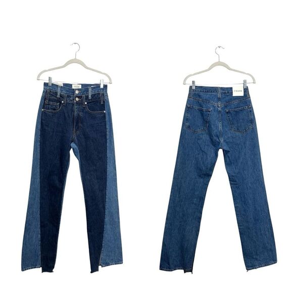 FRAME $673 LE JANE ATELIER TWISTED SEAM HIGH-RISE STRAIGHT-LEG JEANS - Picture 9 of 14